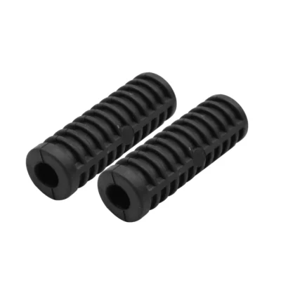 Uxcell 12mm Diameter Rubber Nonslip Footrest Pedal Foot Peg Cover Shell Black for Motorcycle