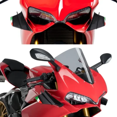 For Ducati 899 959 1198 1198S 1199 1299 Panigale V4 V4S V4R V2 Supersport S Motorcycle Winglet Aerodynamic Wing Kit Spoiler