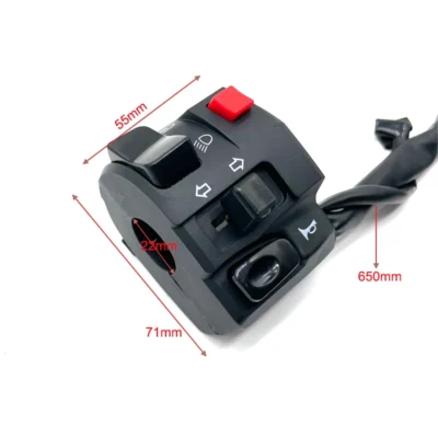1Pcs Left 22mm Motorcycle Switches Motorbike Horn Button Turn Signal Warning Light Handlebar Controller Switch