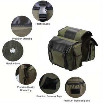 Universal Motorcycle Saddle Bag Canvas Side Panniers